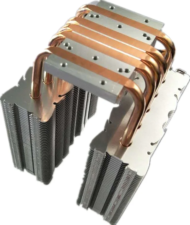 DIY LED U-HOME Ausgezeichnete Kupfer Aluminium Heatpipe Dual Kühler Cooling Kühlkörper für 200W/300W COB LED DIY home Cinema Projektor – Detail 6