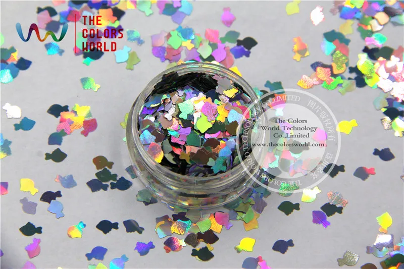 TCA100 Laser Silver Color Goldfish 6MM Size Glitter dust ,Specular luster glitter for nail,tatto,Art decoration and others