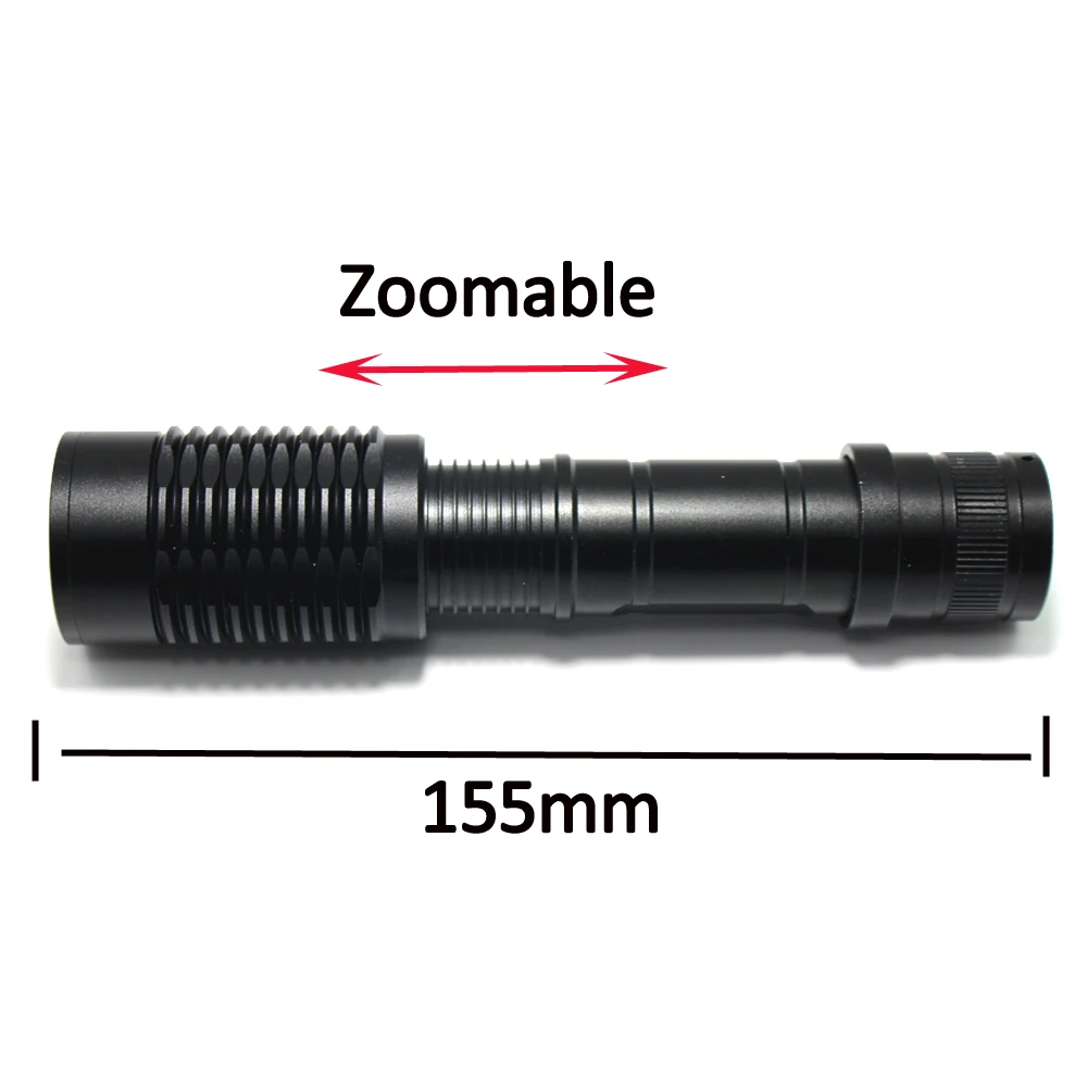 White Red Green Light 4000 lumens Zoomable Tactical LED Light Hunting Flashlight+Battery charger+Mount Pressure Switch+box