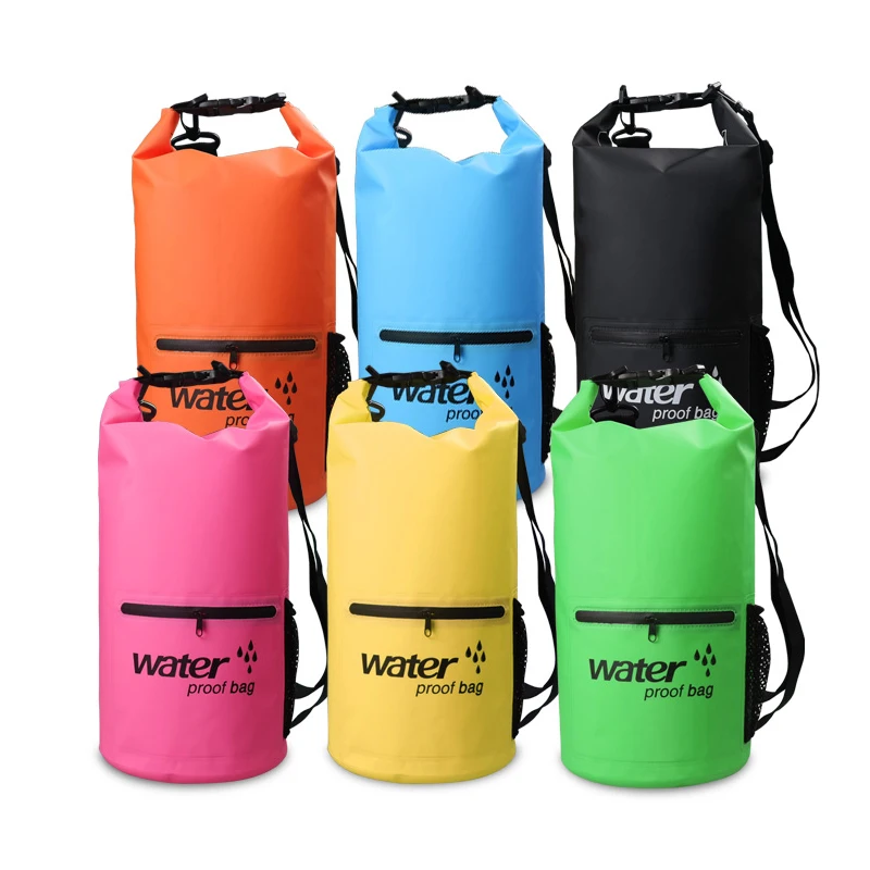 PVC 5L 10L 20L Outdoor Waterproof Bag Dry Bag Swimming Bag Sack Storage for Travelling Rafting Boating Kayaking Canoeing