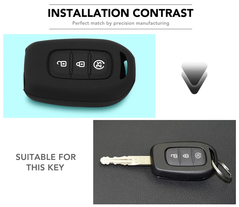 3 Buttons Silicone Remote Key Fob Case Cover For Renault Duster Sandero Logan Clio Captur Laguna Scen 2015 2016 2017