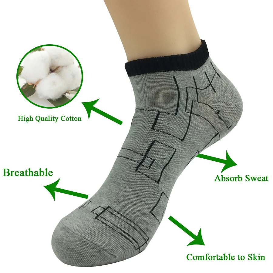 5 Pairs/Lot Socks Men Short High Quality Cotton Ankle Socks Casual Running Socks Hot Sale 2023