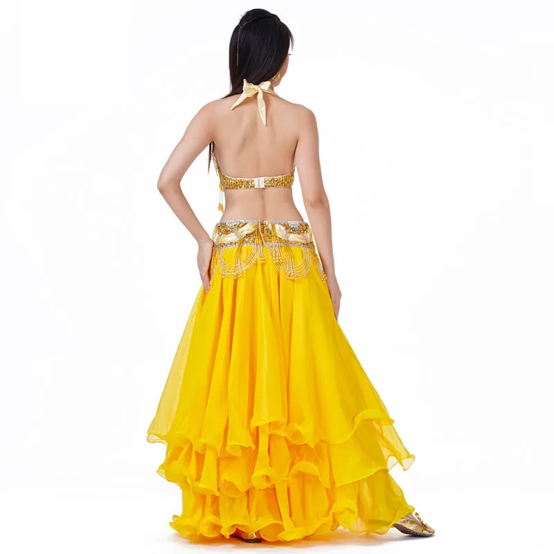 Fashion heavy beaded bra belt skirt belly dance costume dancing wear dance cloth for belly dance