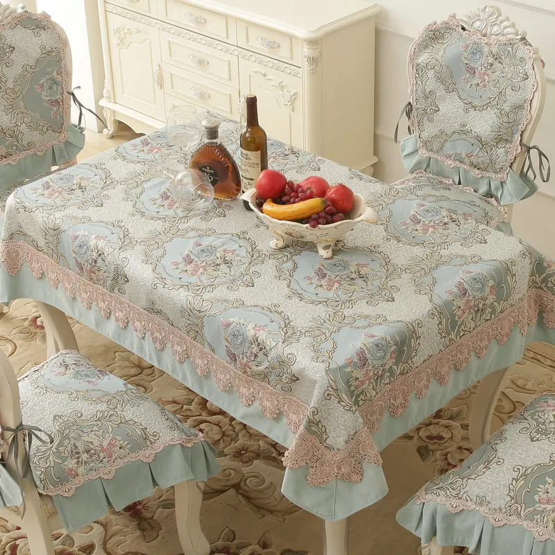 

High quality Luxury Jacquard European Style Table Cover for Dinning Table Decoration Formal Tablecloth Custom Size free shipping