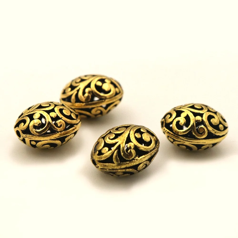 5 teile/los Oval Aushöhlen Lose Spacer Perlen Für Schmuck Finden Handgemachten Schmuck Diy Halskette Zubehör Großhandel Versorgung – Detail 1