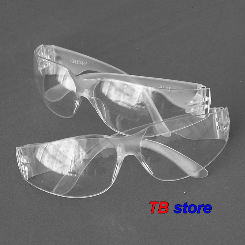 2PCS transparent goggles High definition PC Safety glasses laboratory outdoor Riding Multipurpose protection goggle