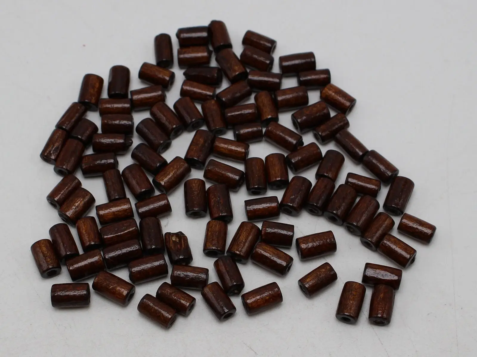 500 Brown Wood Column Tube Beads 5X8mm~Wooden Spacer