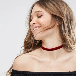 2pcs/lot Original New Fashion Eueropean Style Black Velvet Choker Necklace For Women Gothic Ribbon Necklace Female Jewelry Gifts