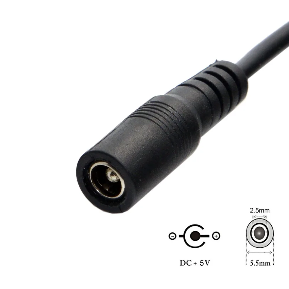 USB 3.1 Type C USB-C To DC 5.5 2.5mm Power Jack Extension Charged Cable 10cm