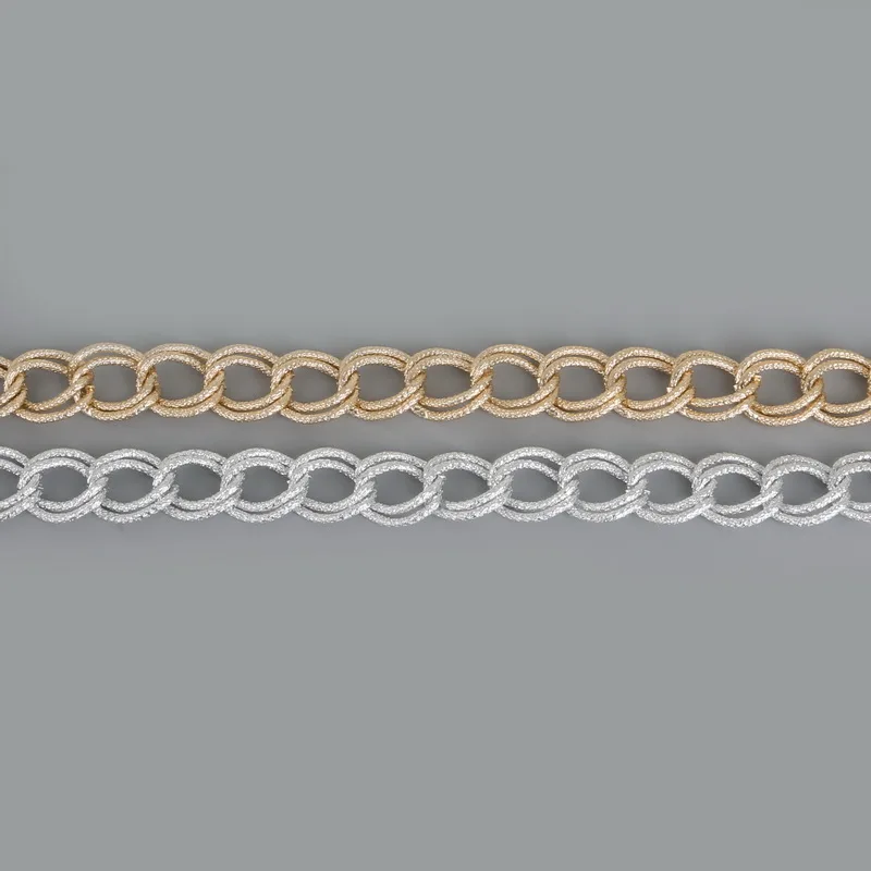 Aluminum Chain 1M Fashion Twist Chainn Plated Light Gold For Necklace Bracelet DIY Jewelry Findings