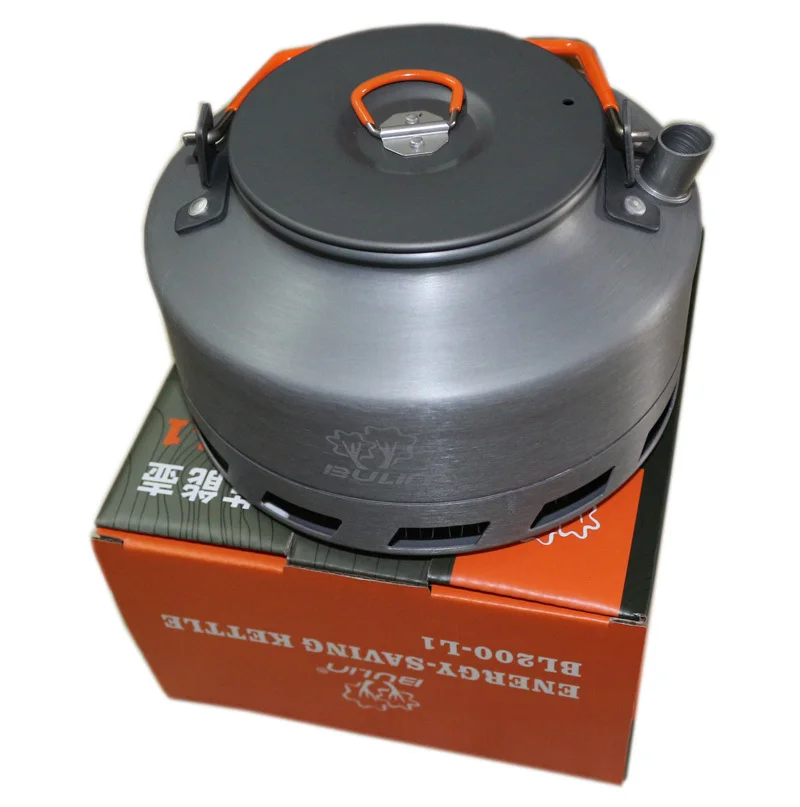 Bulin 1.1lキャンプケトル熱交換器ティーポット給湯器屋外ピクニックウォーターケトルBL200-L1