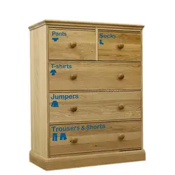 Removable Wardrobe Stickers Children Dresser Clothing Vinyl Decorative Labels Decals