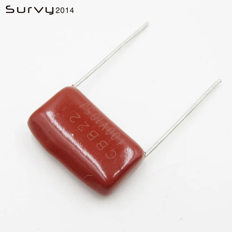 10PCS 22X14X7MM 400V105J Super Capacitor 400V/105J 1uF Pitch 20mm CBB22 cap ASS