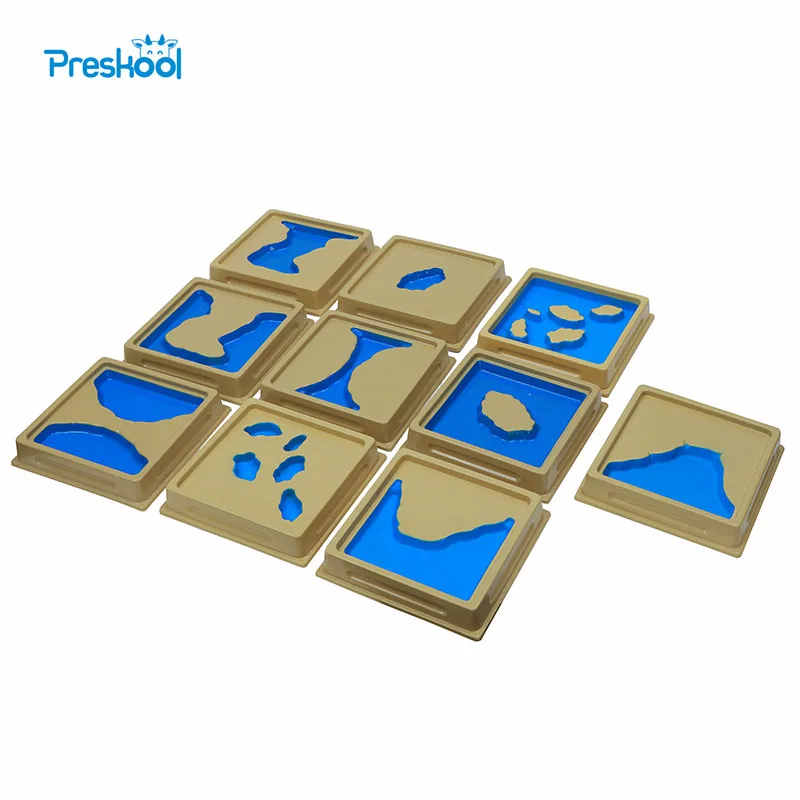 

Baby Toy Montessori Geography Mould Land and Water Form Trays Set 1 Set 2 Early Childhood Education Kids Brinquedos Juguetes