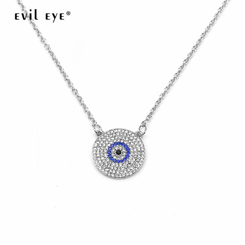 Evil Eye Pendants Necklaces for Women Gold Silver Color Chain Necklace Women Girls Pendants Necklaces Good Luck EY164