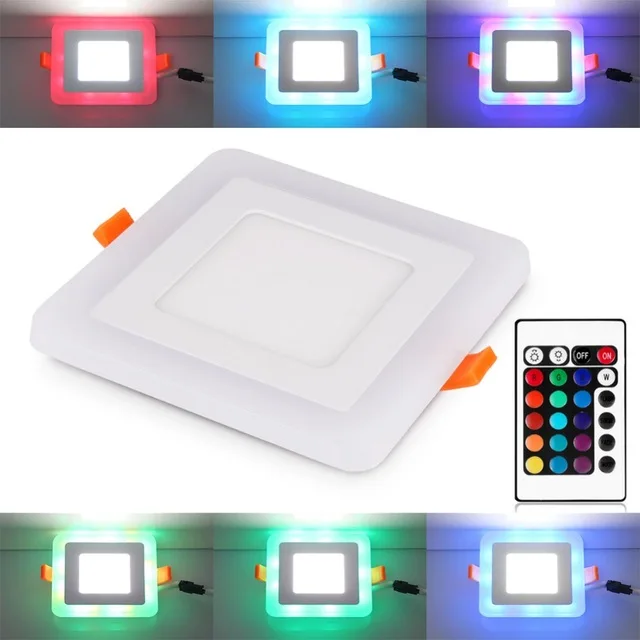 painel de luz led rgb 6w 9w 16w 24w lampada ultrafina embutida de teto acrilico com controle remoto modelos 01