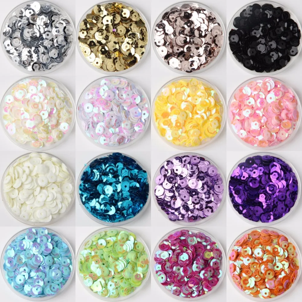 4/5/6/8mm Round Cup PVC Loose Sequins Paillettes Sewing Craft Embellishment Stickers Jewelry Making Accessories Sew on Clothing