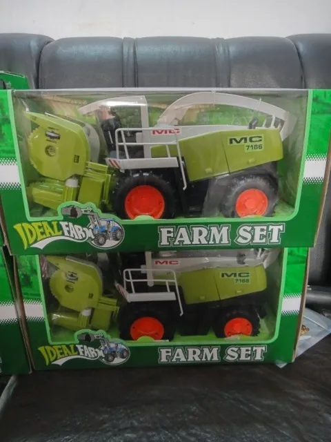 Science and engineering engineering vehicle, double harvester, farmer car, car model toy W106