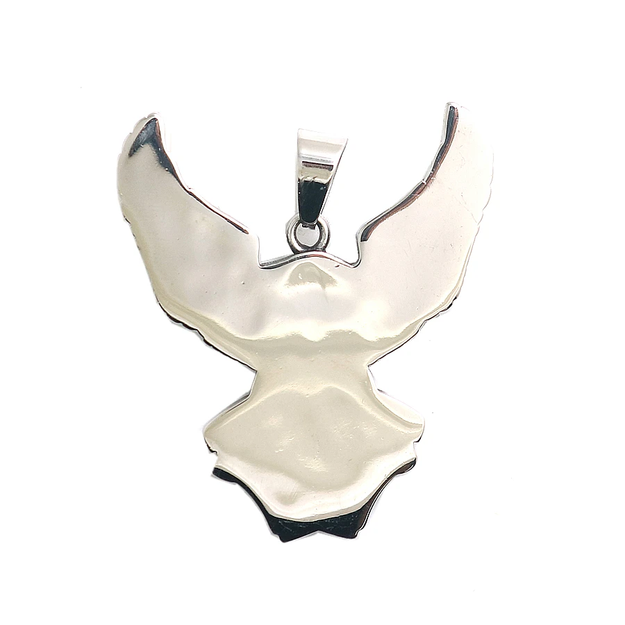 Men 316L Stainless Steel Biker Skull Eagle Engine Pendant