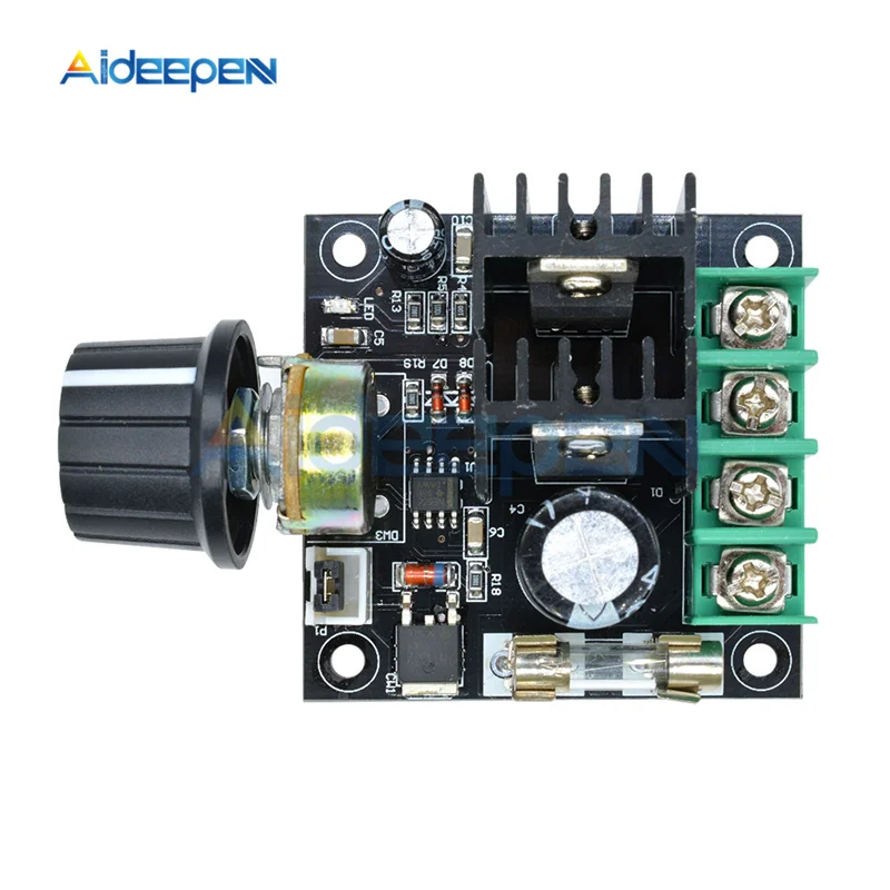 DC 12V-40V 10A 400W Auto PWM DC Motor Speed Controller Module Volt Regulator Dimmer 3KHz Frequency With Knob Switch 24V 32V