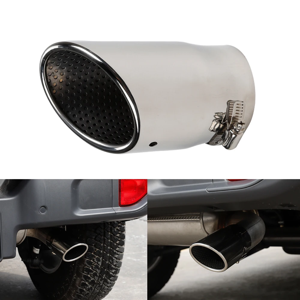 Hinten Schwanz Auspuffrohr Schalldämpfer für Jeep Wrangler JK JL Gladiator JT Compass 2017 2018-2024 Außen Zubehör – Detail 2