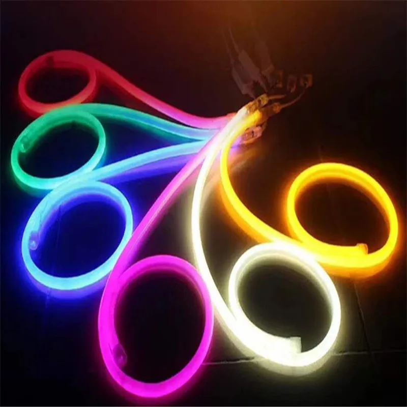 Neon Rope LED Strip AC 220V 100 Meter outdoor waterproof 2835 SMD 120LEDs Light with POWER Cuttable at 1 Meter 220-240V