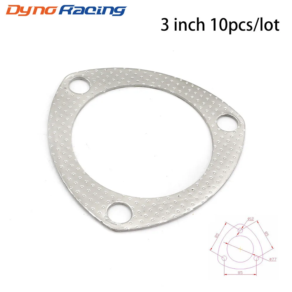 10pcs/lot 3'' inch 77mm Exhaust Pipe Gasket To Muffler Gasket Exhaust Gasket  BX100718-3