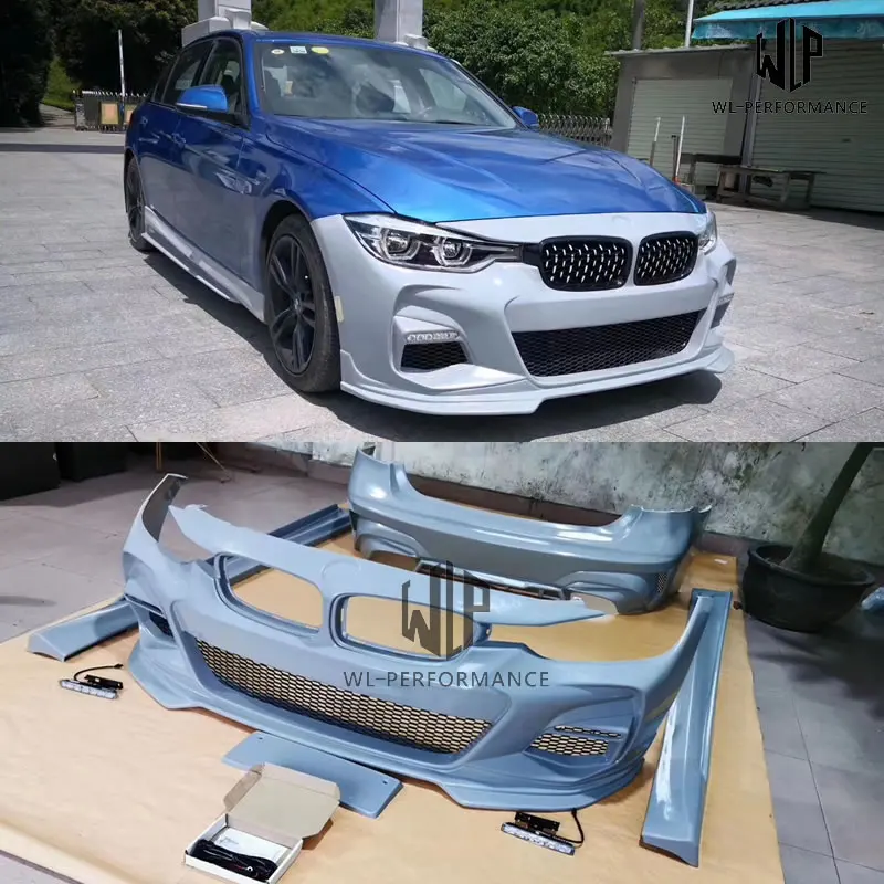 F30 F35 High Quality ABS Car Body Kits Front Bumper Rear Bumper Side Skirts For BMW F30 F35 Changed To G20 G28 Car Styling