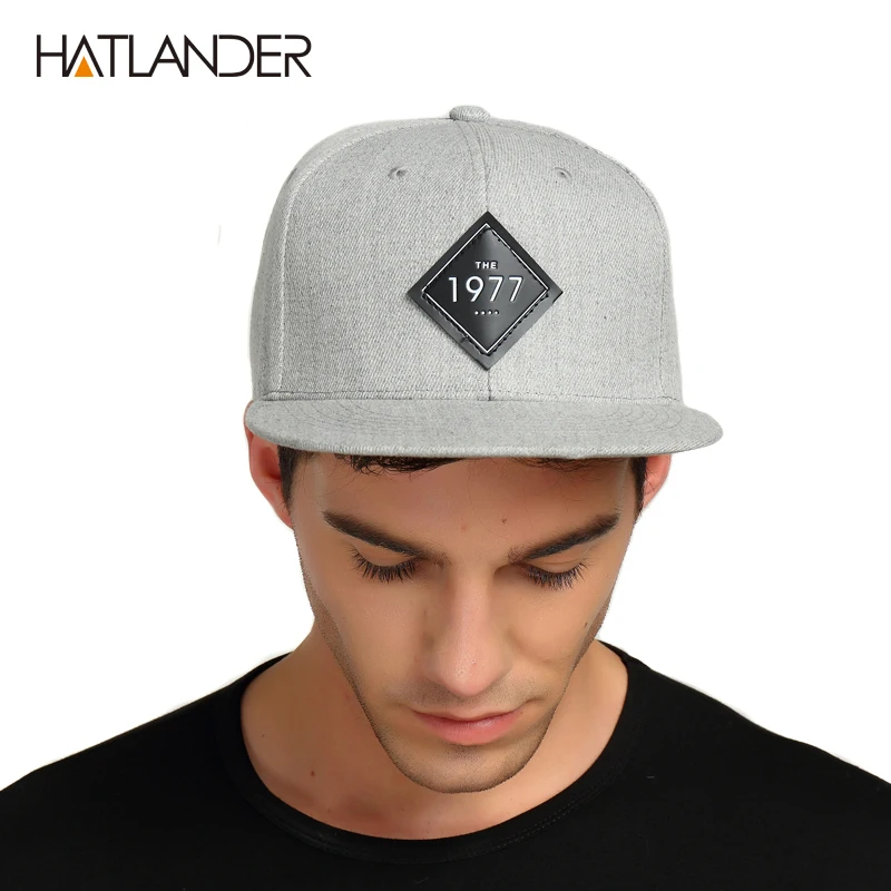 [HATLANDER]Vintage 1977 cool flat bill baseball cap women mens gorras planas snapbacks trucker hat outdoor hip-hop snapback caps