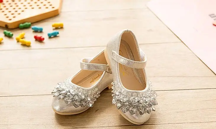 Shorha-chaussures princesse pour filles | Chaussures à paillettes et strass, sandales, nouvelle collection 2018