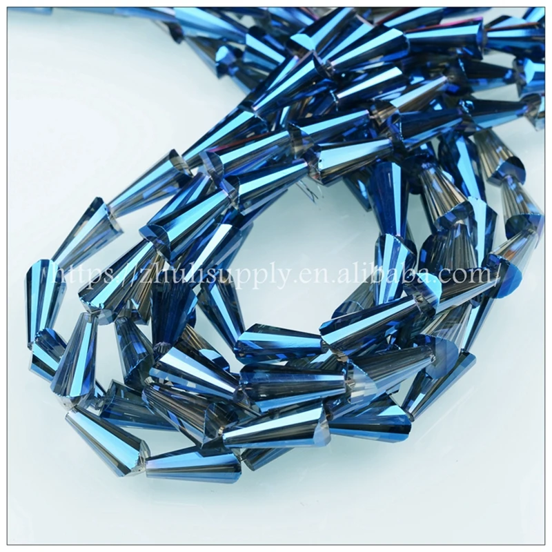 JuleeCrystal Tower Beads Conical Loose Beads 6*12mm For Jewelry Making