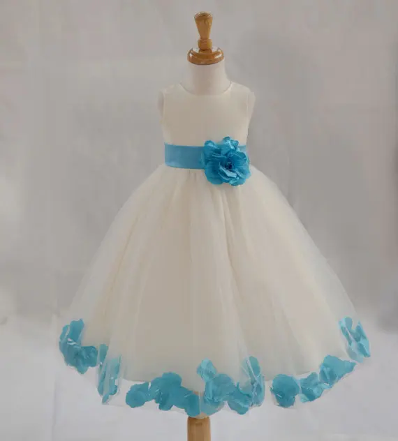 2016 new waist flowers fashion children clothing flower girl dresses modification, girl summer sleeveless dress princess formal