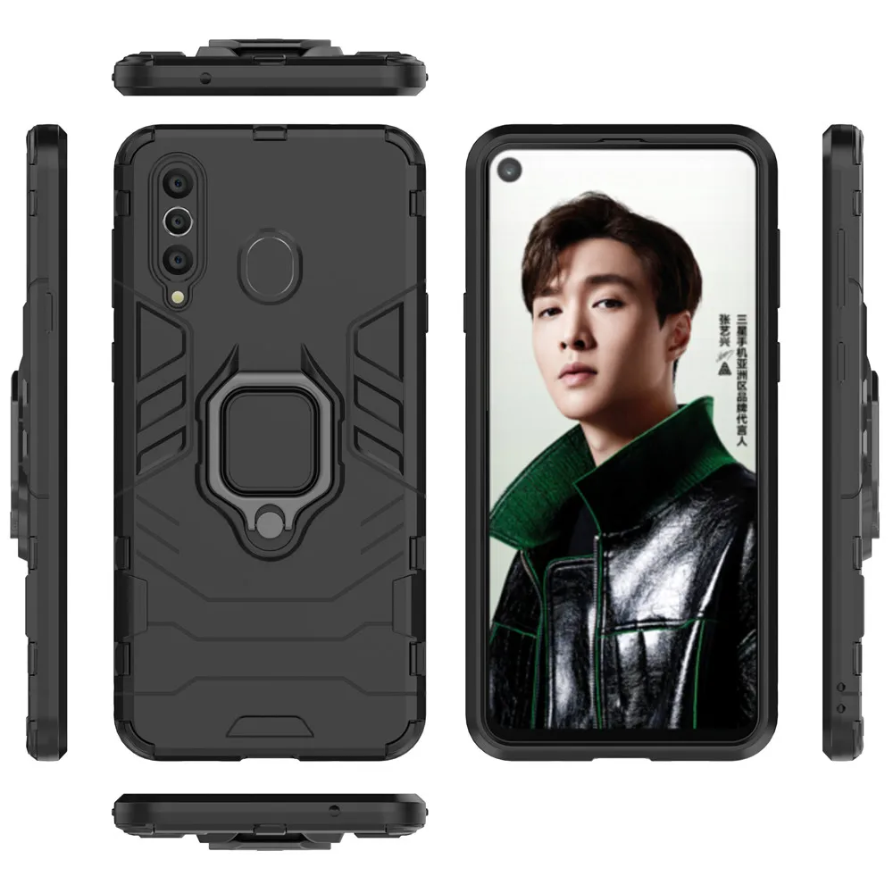 For Samsung Galaxy A9 Pro 2019 Luxury Ring Back Cover Stand Armor Case For Samsung A9pro 2019 G887N SM-G887N Full Phone Cases