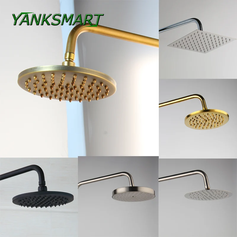 

YANKSMART Copper Antique Bathroom Shower Head for Shower Faucet Shower Heads for Bathroom Faucet Spray 8 Without Arm