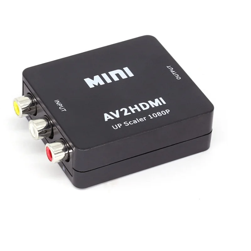Mini Composite AV CVBS 3RCA to HDMI Video Converter Adapter 720p 1080p Upscaler Box For TV