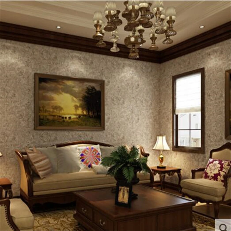 beibehang High-grade classical luxury European-style wallpaper Retro do the old American-style dark living room 3d wallpaper