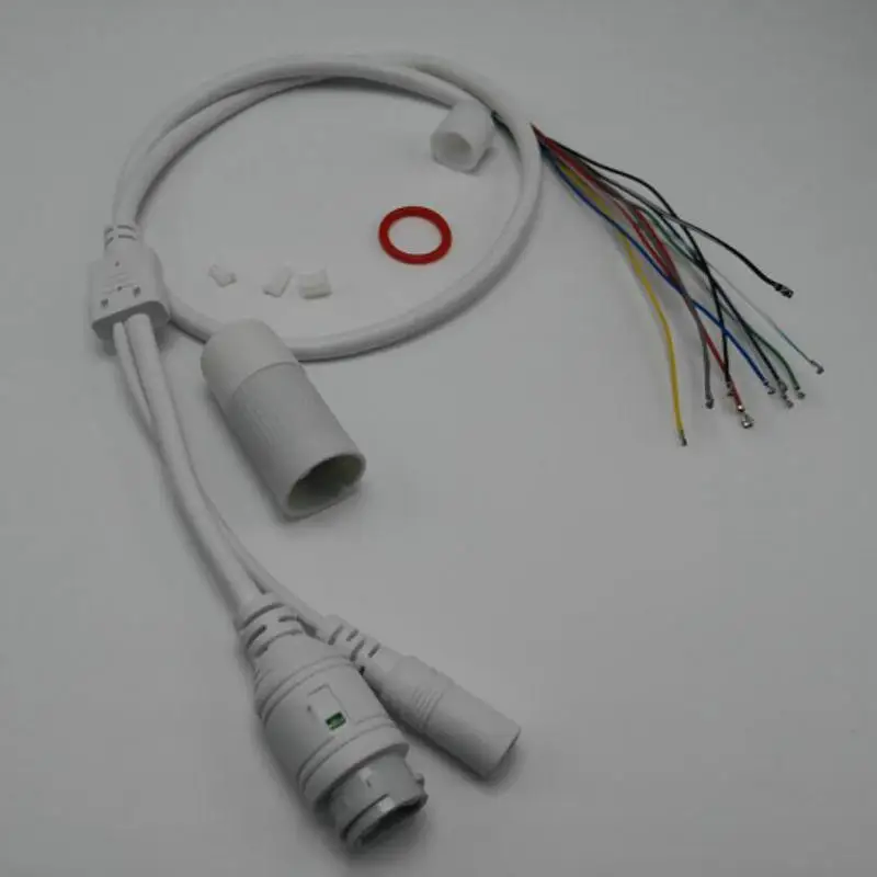 CCTV IP POE Network WiFi HD Camera PCB Module video power Weatherproof POE Cable RJ45 female & DC male White For Free Shipping