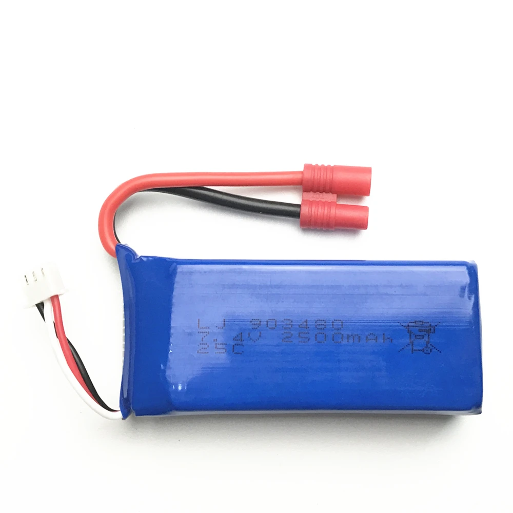 Syma X8C parts charger battery X8C X8W X8G X8HC X8HW X8HG 7.4V 2500mah RC Quadcopter spare parts Charger+1 to 3 wire+ 3 battery