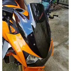 Motorcycle Double Bubble Windshield WindScreen Screen For 2003 2004 2005 2006 Kawasaki Z1000 Z 1000 Z750 Z 750 Black Iridium