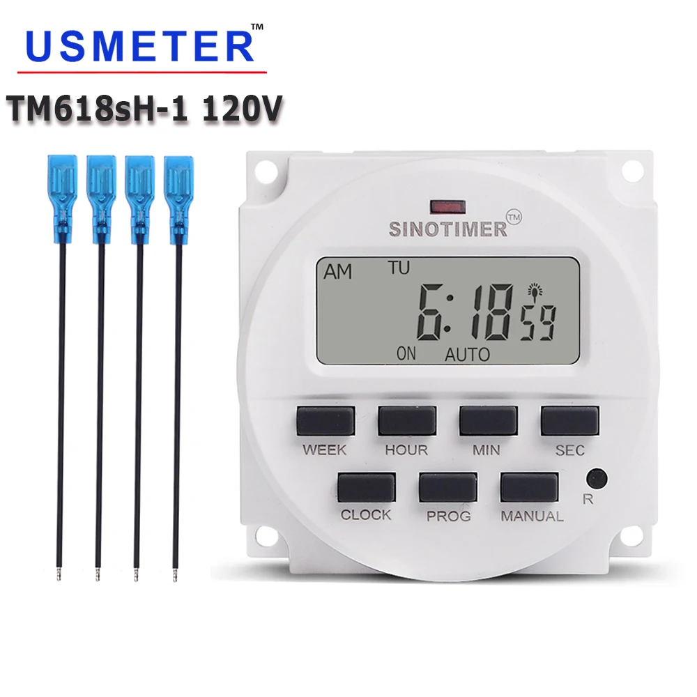 TM618sH-1  110VAC 1 Second Interval 7 Days Weekly Programmable Digital Electronic Lamp Second Control Timer Switch