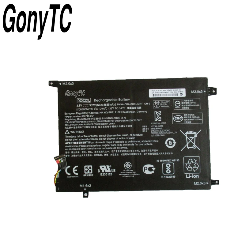 Batería Original DO02XL para ordenador portátil HP Pavilion x2 10, tableta, separador 10-N100 10-N121TU 10-N122TU, HSTNN-LB6Y, TPN-I121