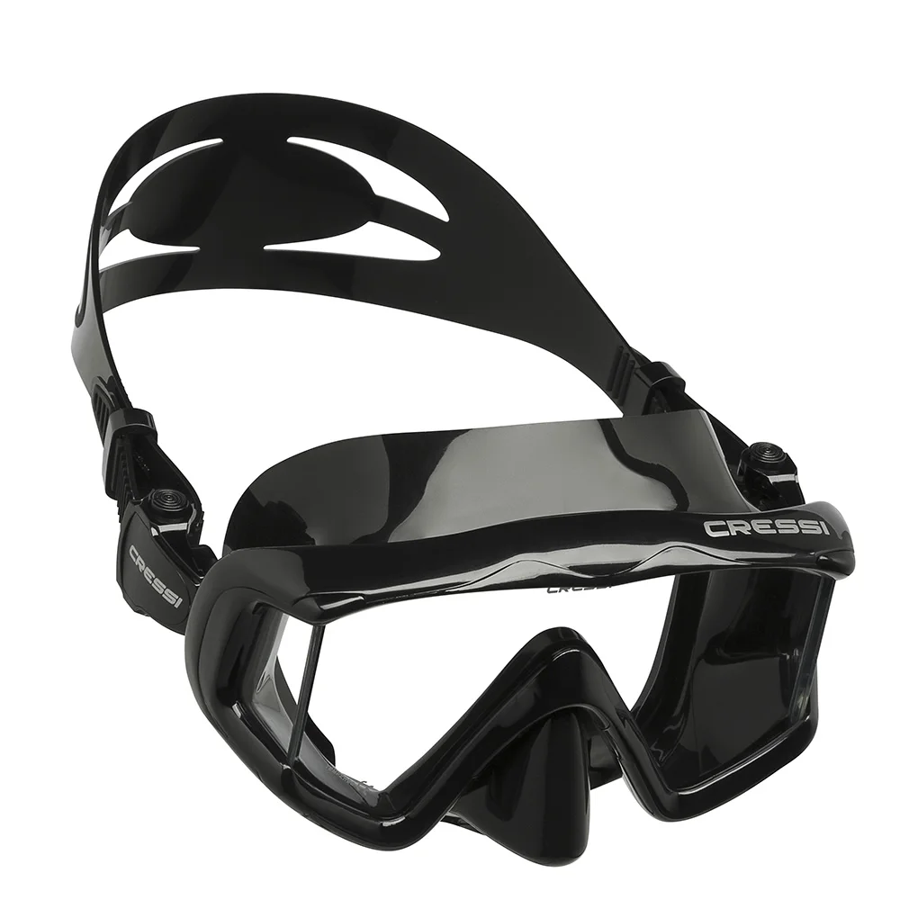 Cressi Snorkeling Diving Mask Swimming Scuba Silicone Skirt Three-Lens for Adults Pano3