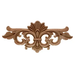 VZLX Wood Carved Corner Onlay Applique Decor Furniture Craft Unpainted Home Decoration Accessories Art Figurine Wooden Letters