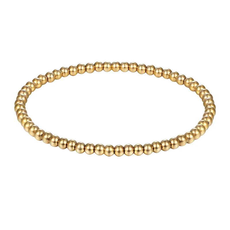 Neue Mode-Stil Männer Frauen Breite 4mm und 6mm Dehnbare Perlen Armbänder Hohe Qualität Edelstahl Zwei Größen schmuck Großhandel – Detail 3