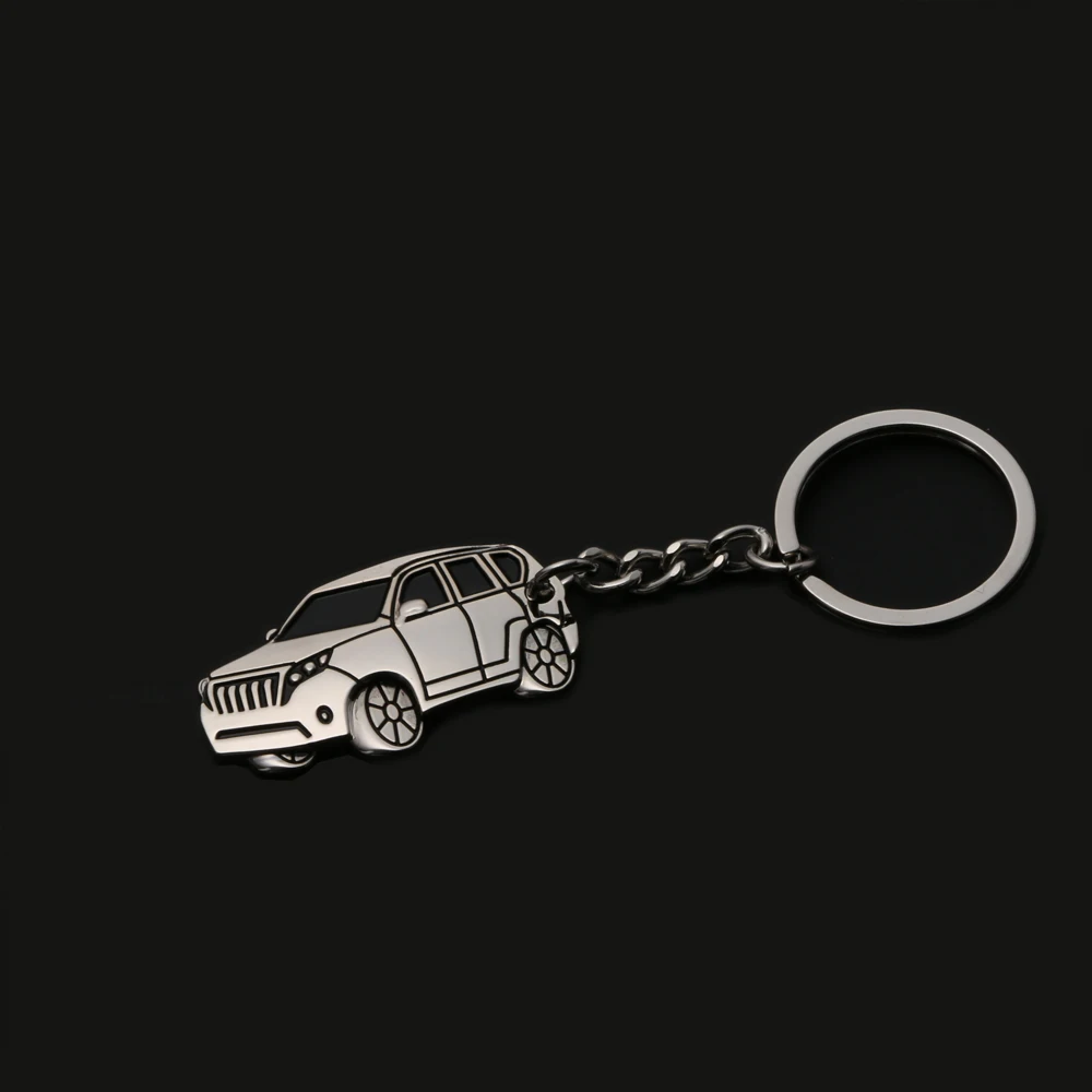 New 3D Design Zinc-Aluminium Alloy Keychain Key Ring Keyring Car Styling Accessories  for Toyata Prado