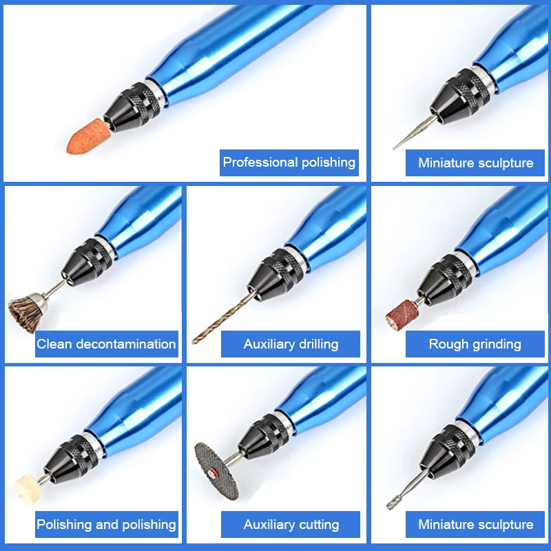 3.7V Variable Speed Cordless Drill  0.3-3.5mm Engraving Pen Dremel Tool For Carving Tool Polish Sanding Tool Set Kit