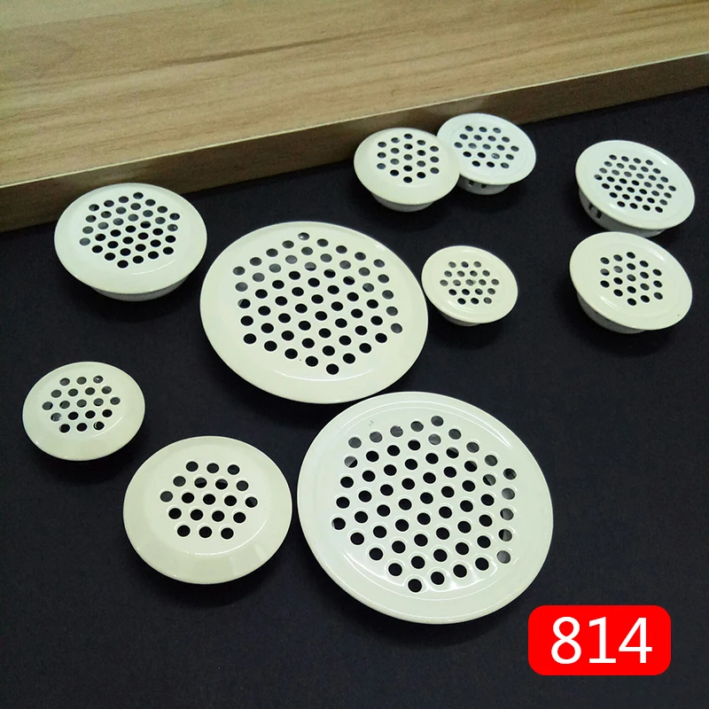 10pcs Dia.19mm/25mm/30mm/35mm/53mm Cabinet Air Vent Duct Grill Louver Mesh Hole Stainless Steel Flat surface Convex surface