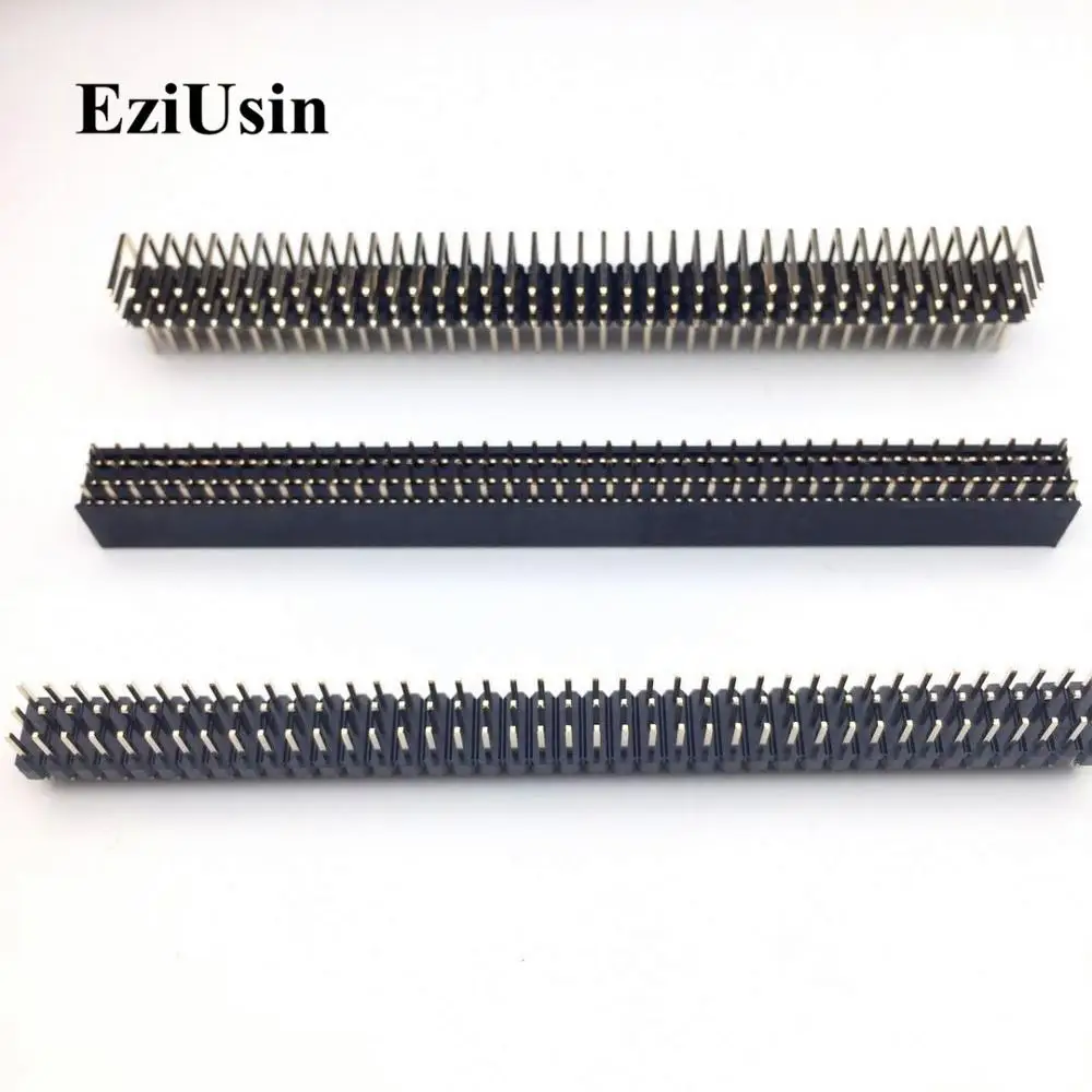 2.54 3*40 Drie Rij Mannelijke Vrouwelijke 90 Graden Haakse R/Een Breakaway Pcb Pin Header Socket connector Pinheader 3x40p