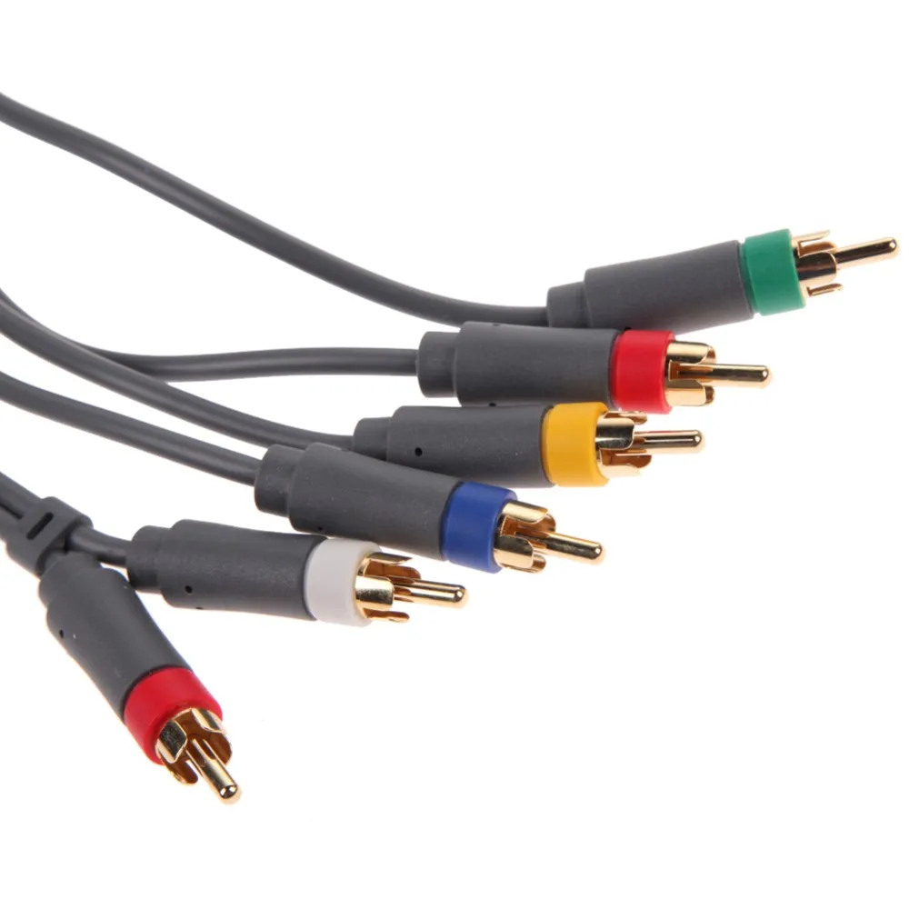 30pcs/lot wholesale HD TV Component Composite Audio Video AV Cable Cord for Microsoft Xbox 360