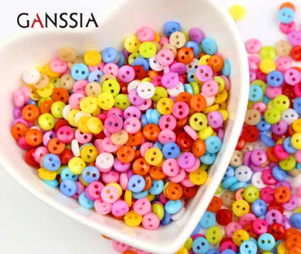 300Pcs/lot 6mm Round Mini Tiny Buttons Sewing Tools Decorative Button Scrapbooking Garment DIY Apparel (kk-1000)